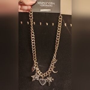 Simply Vera - Vera Wang Charm Necklace 17in + 3in Extender